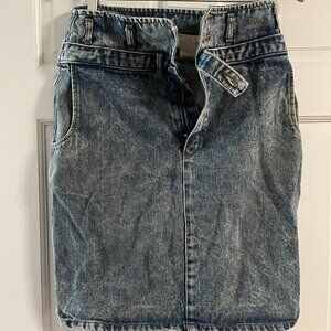 Classic 80s vintage blue jean skirt Sz 13